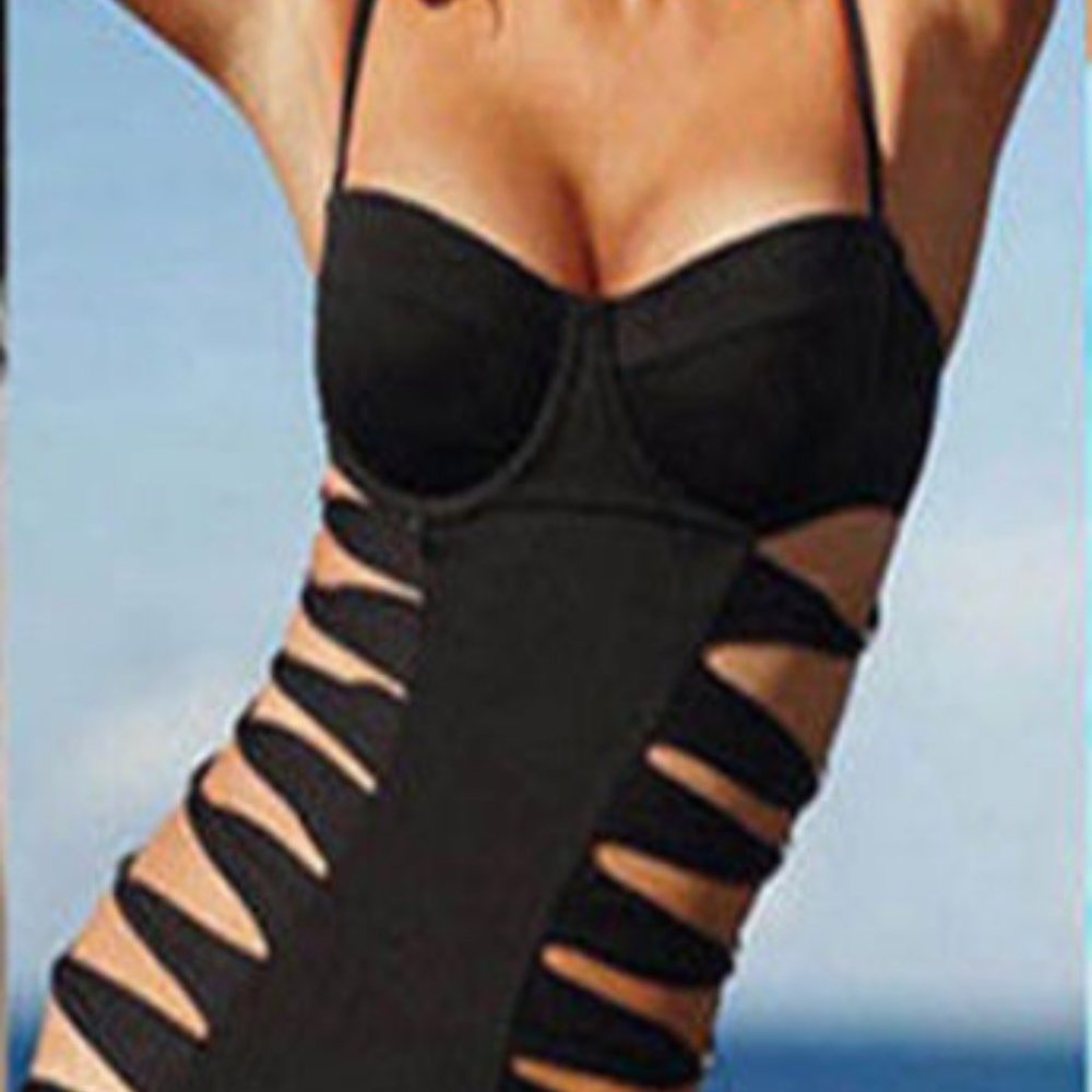 Strappy Black Swimsuit